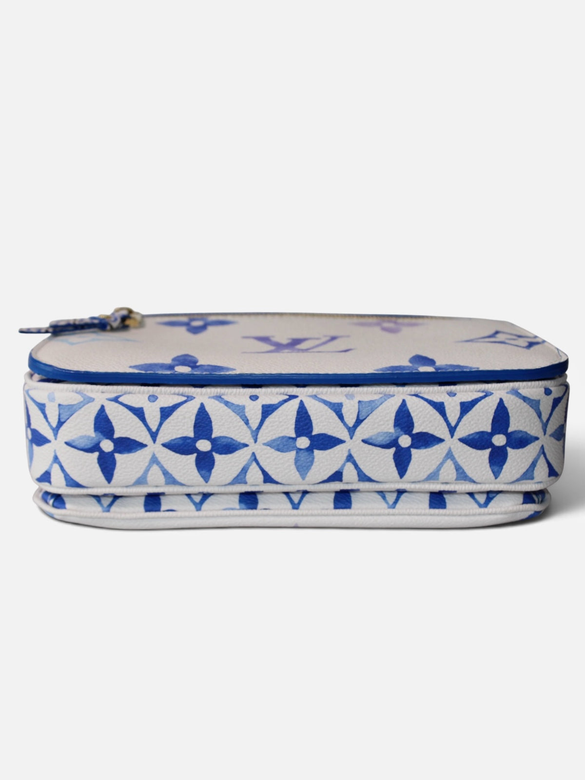 Bolso de hombro Hibiscx's Archive de piel con estampado de monograma Louis Vuitton en tonos azul y violeta acuarela